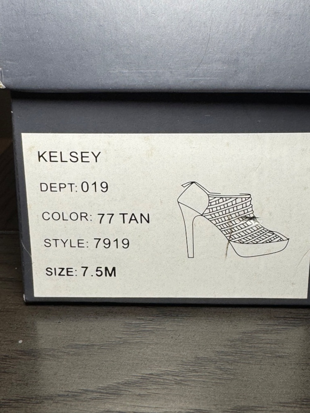 Kelsey Tan Studded Woven Platform Heels - Picture 10 of 10
